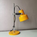 Vintage yellow metal desk lamp 70s