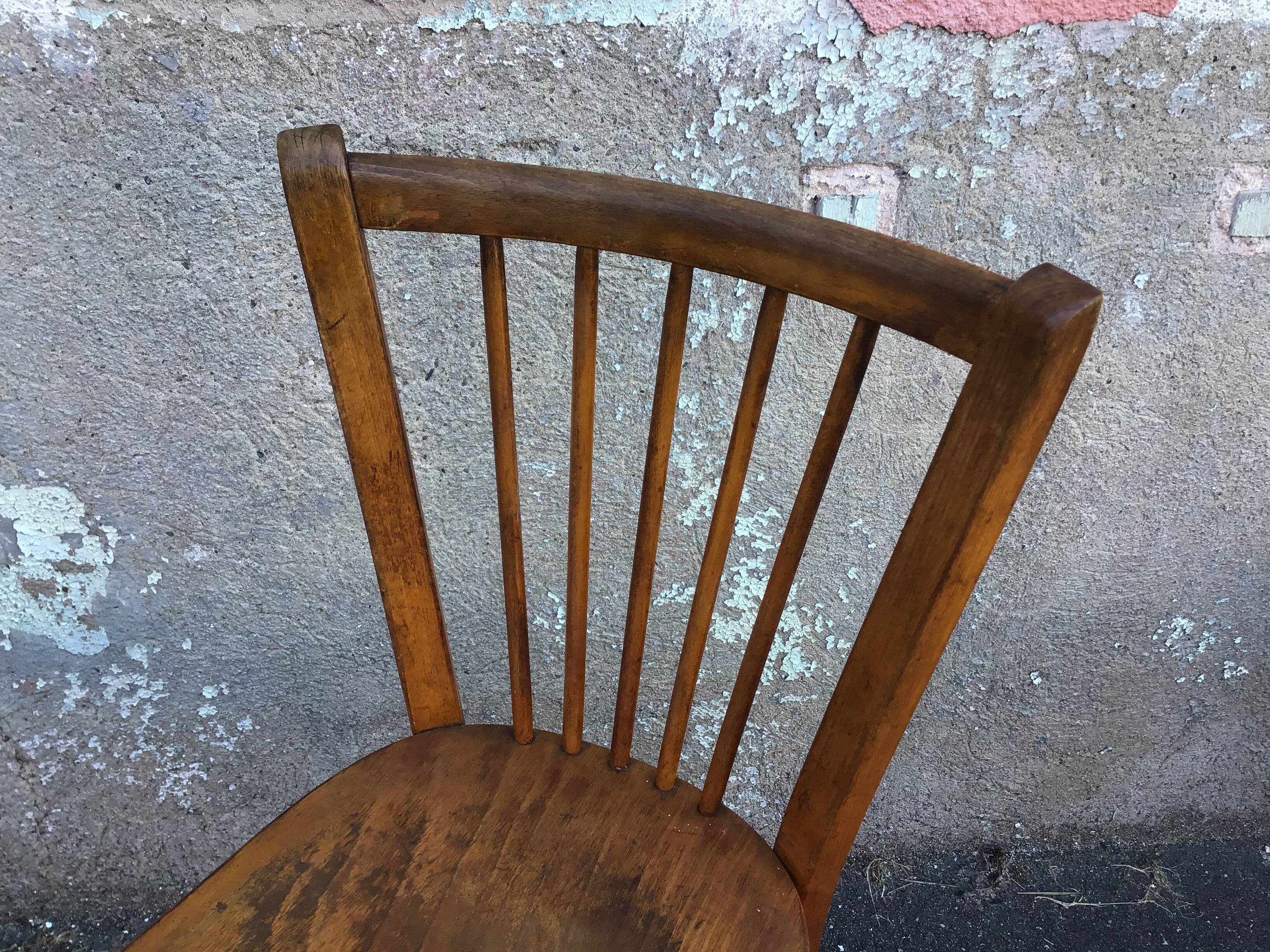 6 vintage baumann bistro chairs