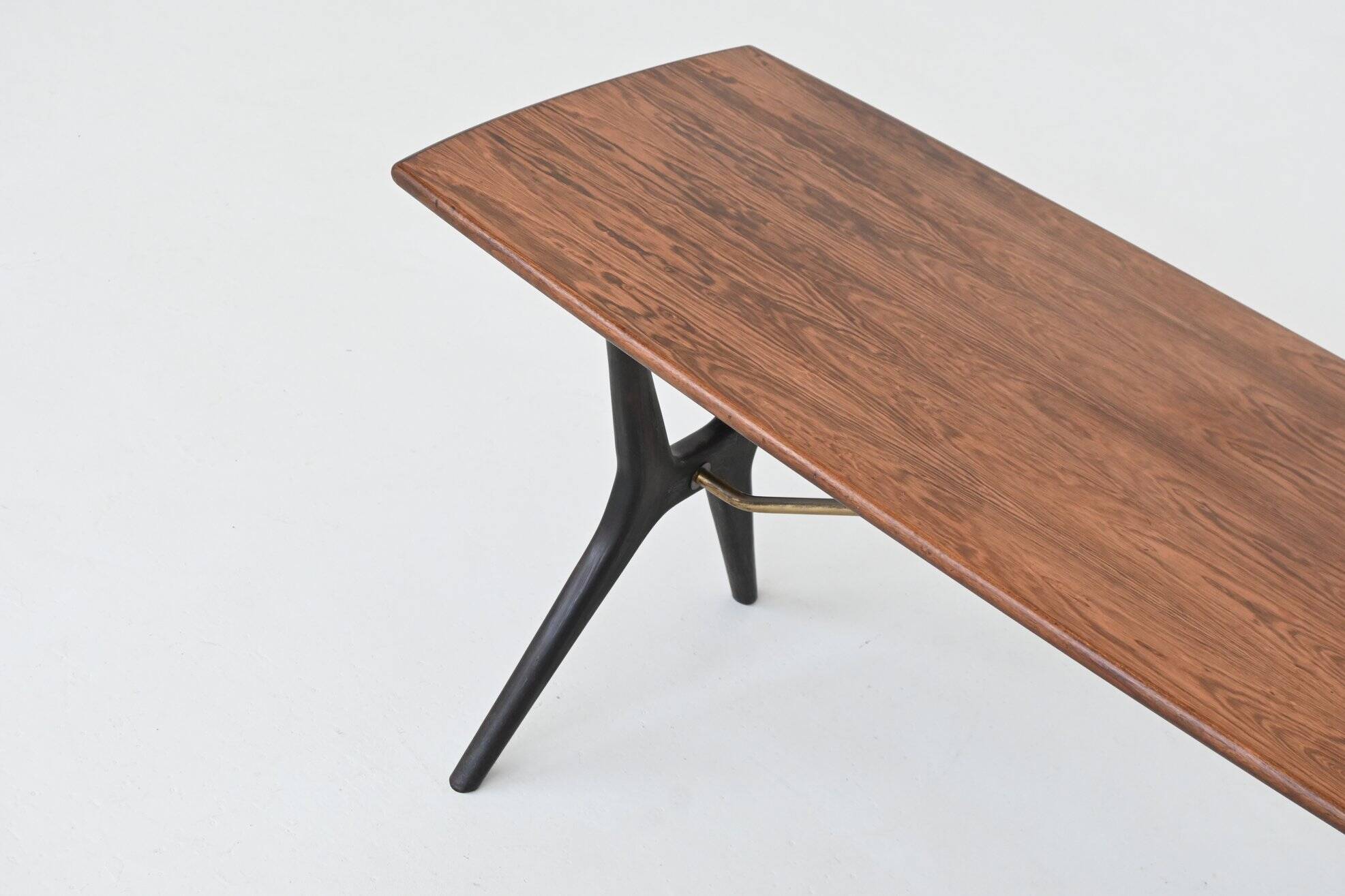 Karl Ekselius sculptural coffee table rosewood J.O.C. Sweden 1960