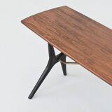 Karl Ekselius sculptural coffee table rosewood J.O.C. Sweden 1960