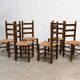 Ensemble de six chaises de salle à manger françaises par Charles Dudouyt
