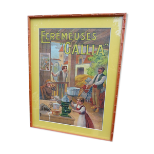 Affiche originale  écremeuses - gallia