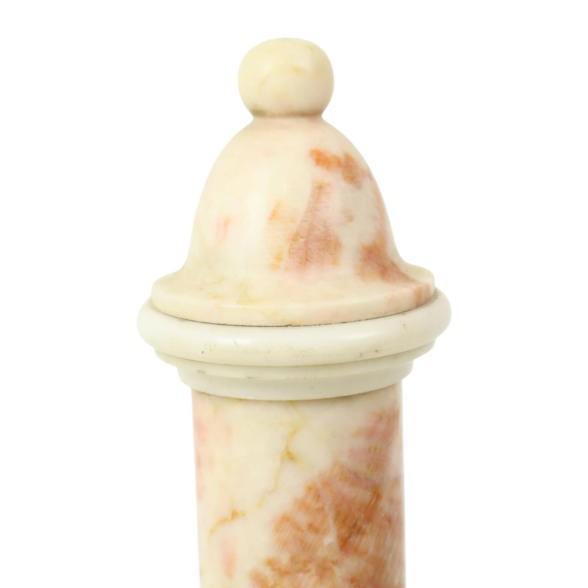 Set of 2 Decorative Marble Pillars Columns Classic 35cm