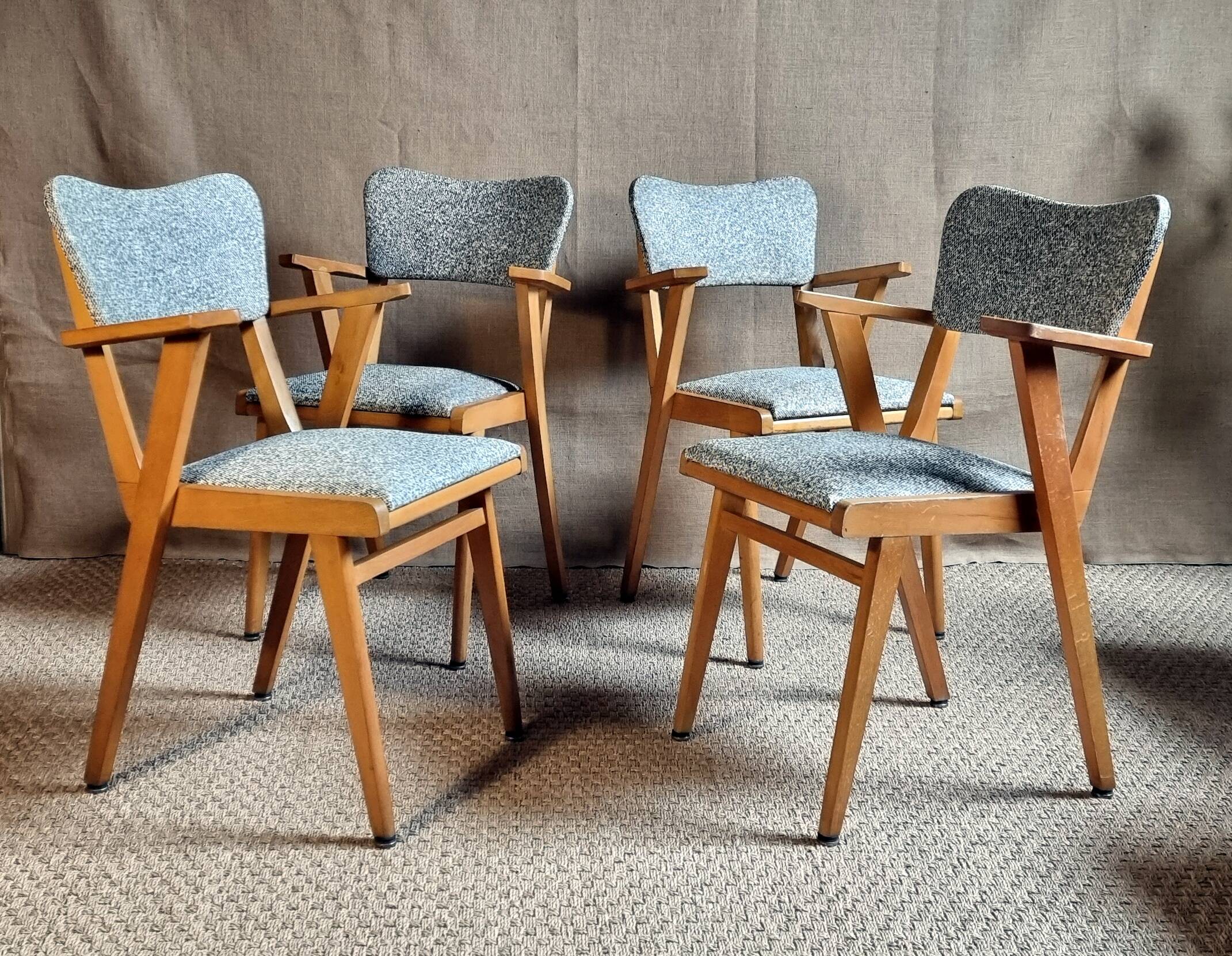 4 60s bridge chairs