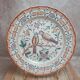 Large vintage plate with bird decor – signed Outeiro