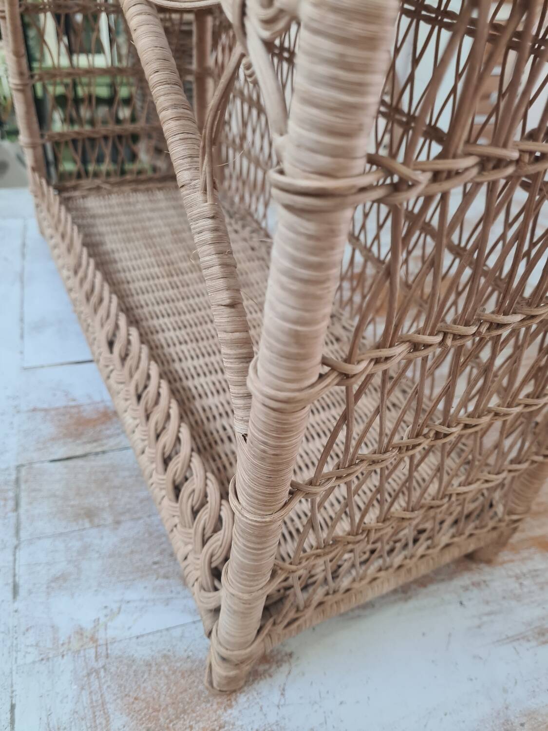 Rattan shelf