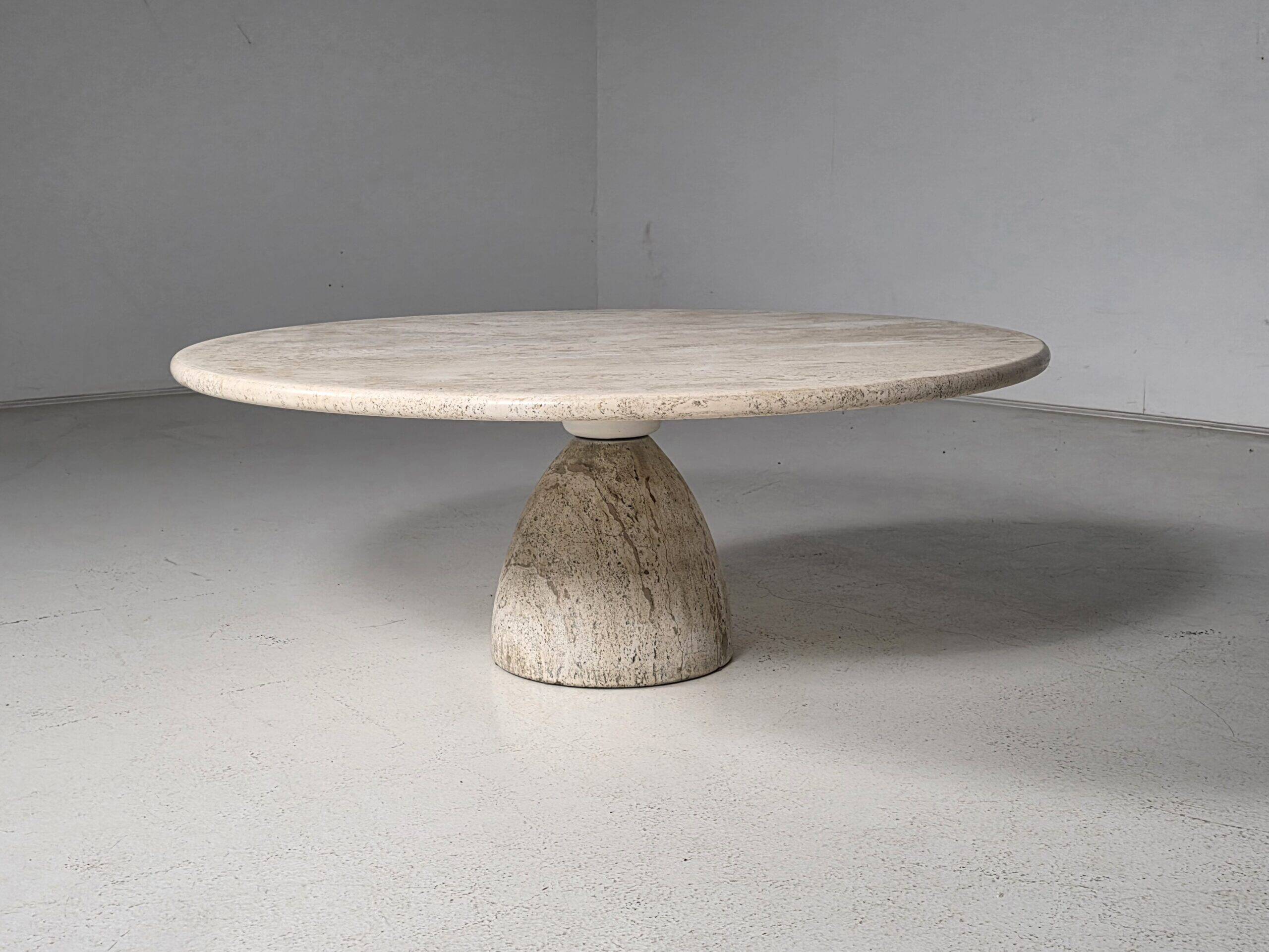 Peter Draenert Finale "1790" travertine coffee table, Germany, 1970s