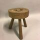 Two raw tripod stools