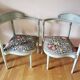 Pair of vintage corner armchairs refurbished