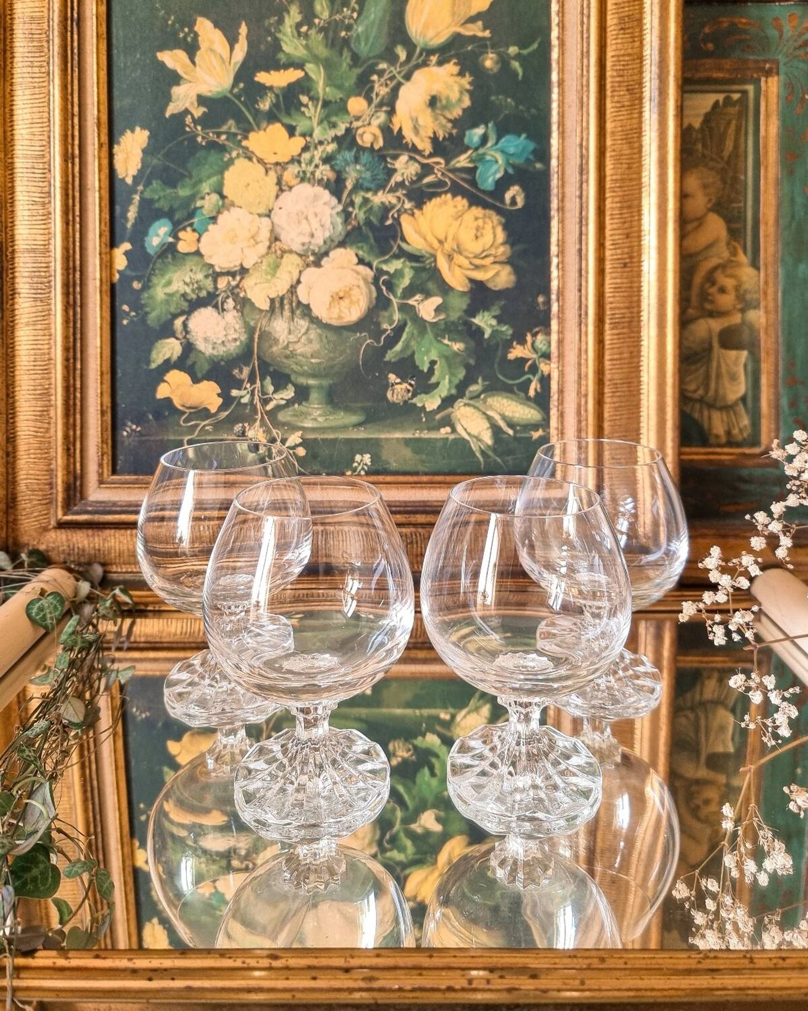 4 verres à cognac, cristal, Villeroy et Boch