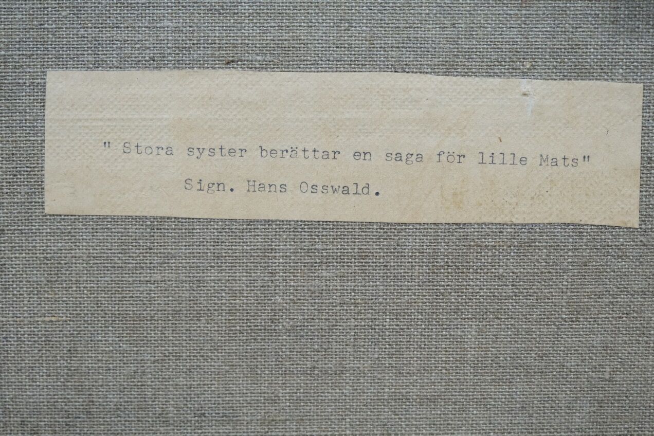 Hans Osswald (1919-1983), Swedish Figurative Abstract Painting, 1960s, Oil on Canvas