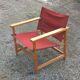 Fauteuil safari en hêtre et toile coton
