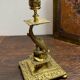 Bronze fish candlestick, late 19th century