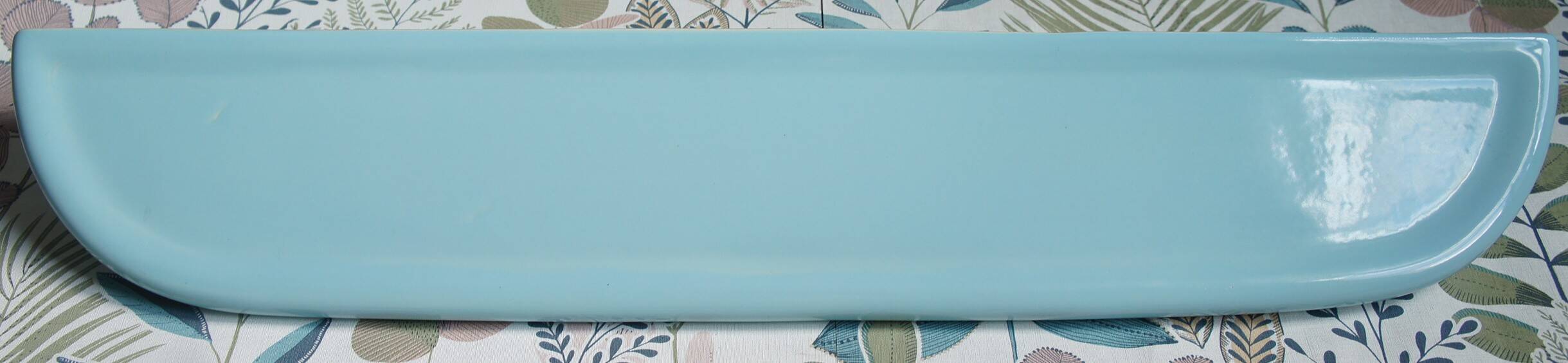 Set of 2 blue porcelain shelves, Porcher 1960
