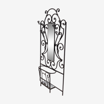 Wrought iron coat rack