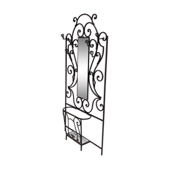 Wrought iron coat rack