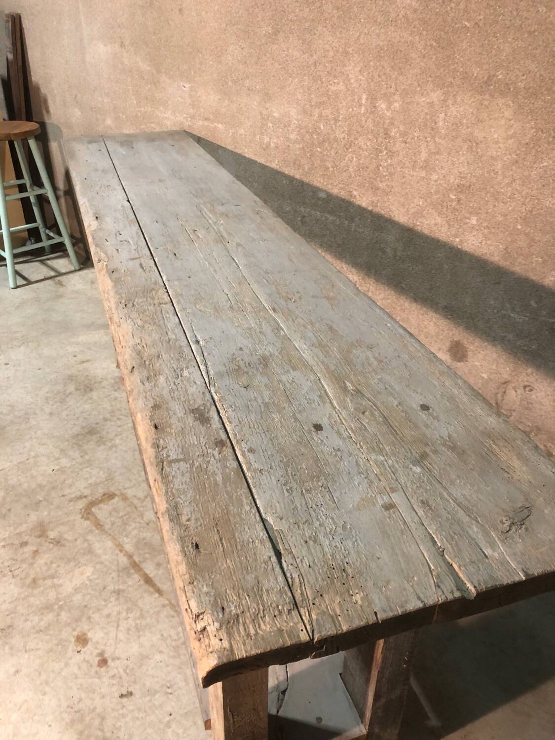 Old workbench with professional furniture