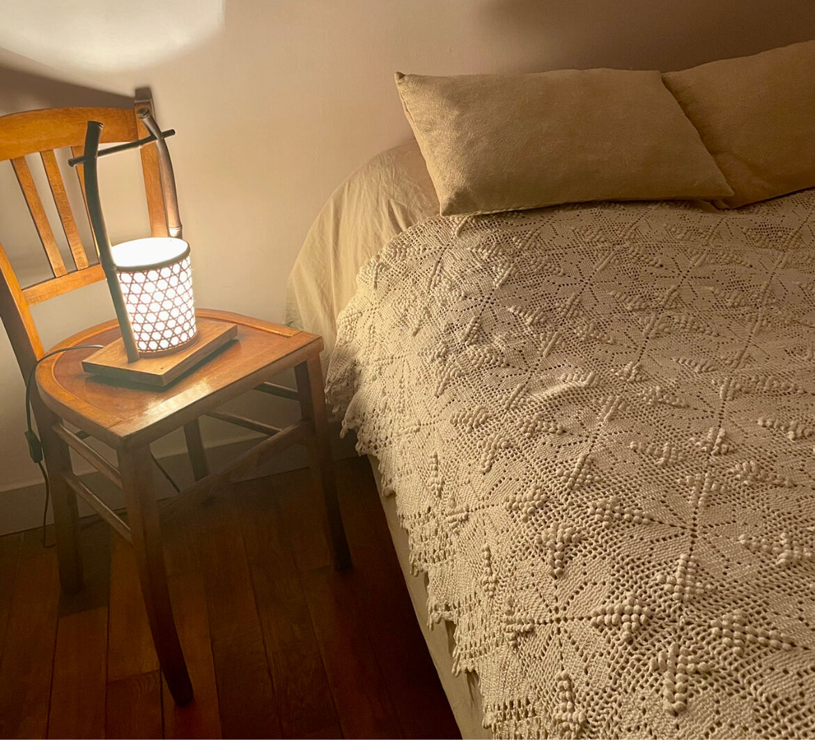 Old cotton bed throw