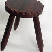 tripod stool with raw charm