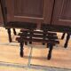 Step foot rest wooden foot stool vintage brutalist