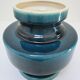 Vase céramique craquelée bleu canard 1970