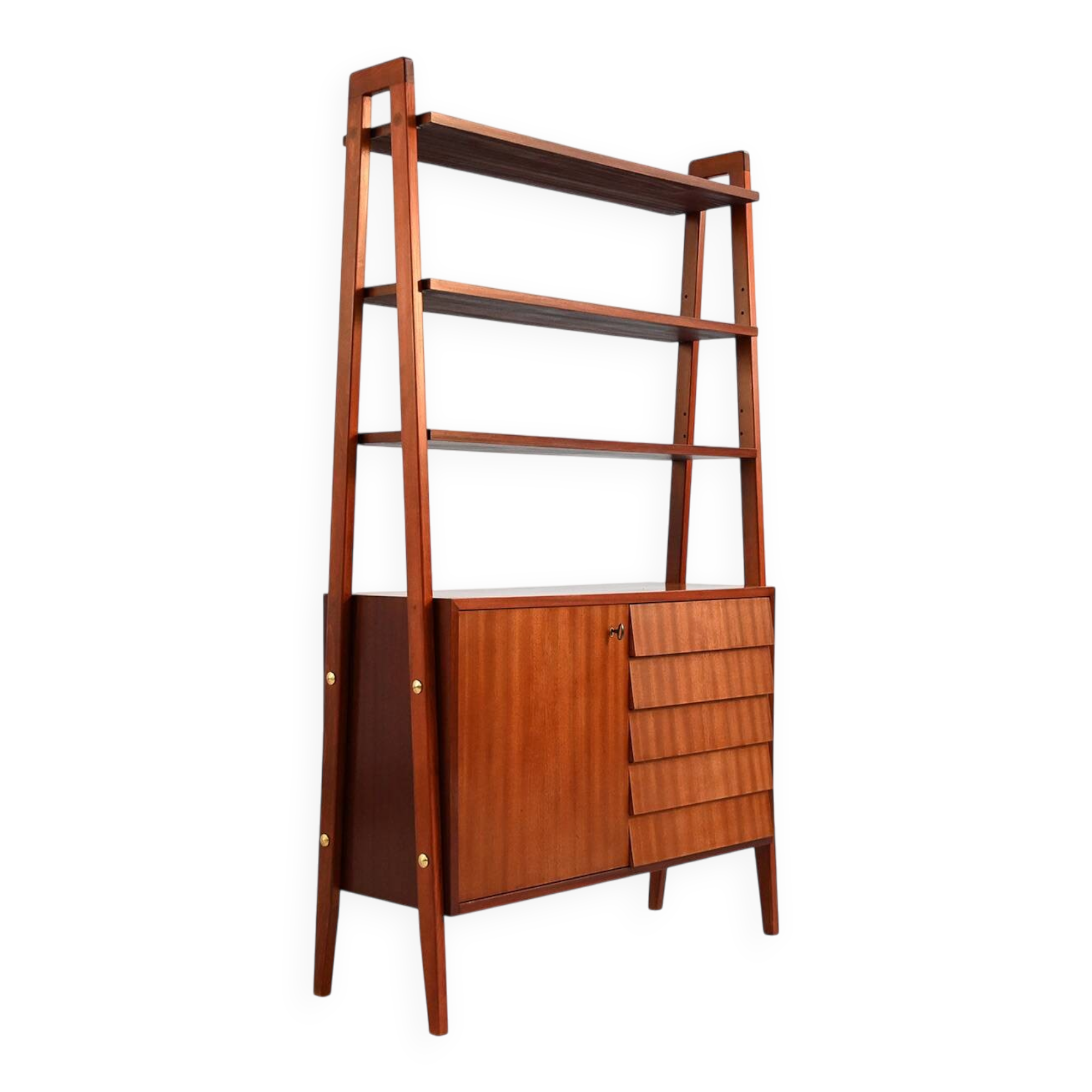 Scandinavian Mahogany Bookcase, 1960s