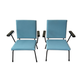 Set of 2 model 415 lounge chairs by Wim Rietveld for Gispen, The Netherlands 1950's