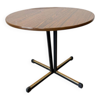 Table d'appoint ronde vintage / table d'appoint avec pied étoile noir