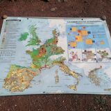 Old big map Hatier: The European community. 154 x 115 cm.