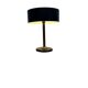 Lampe de table vintage noire avec pied en cuir