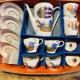 Old vintage porcelain tea set