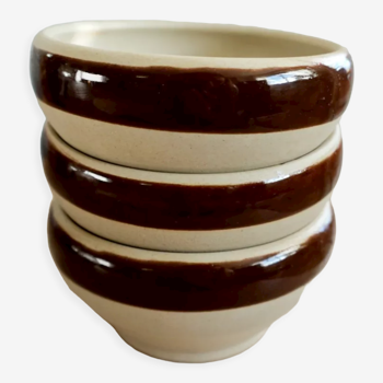 Lot 3 Digoin stoneware bowls