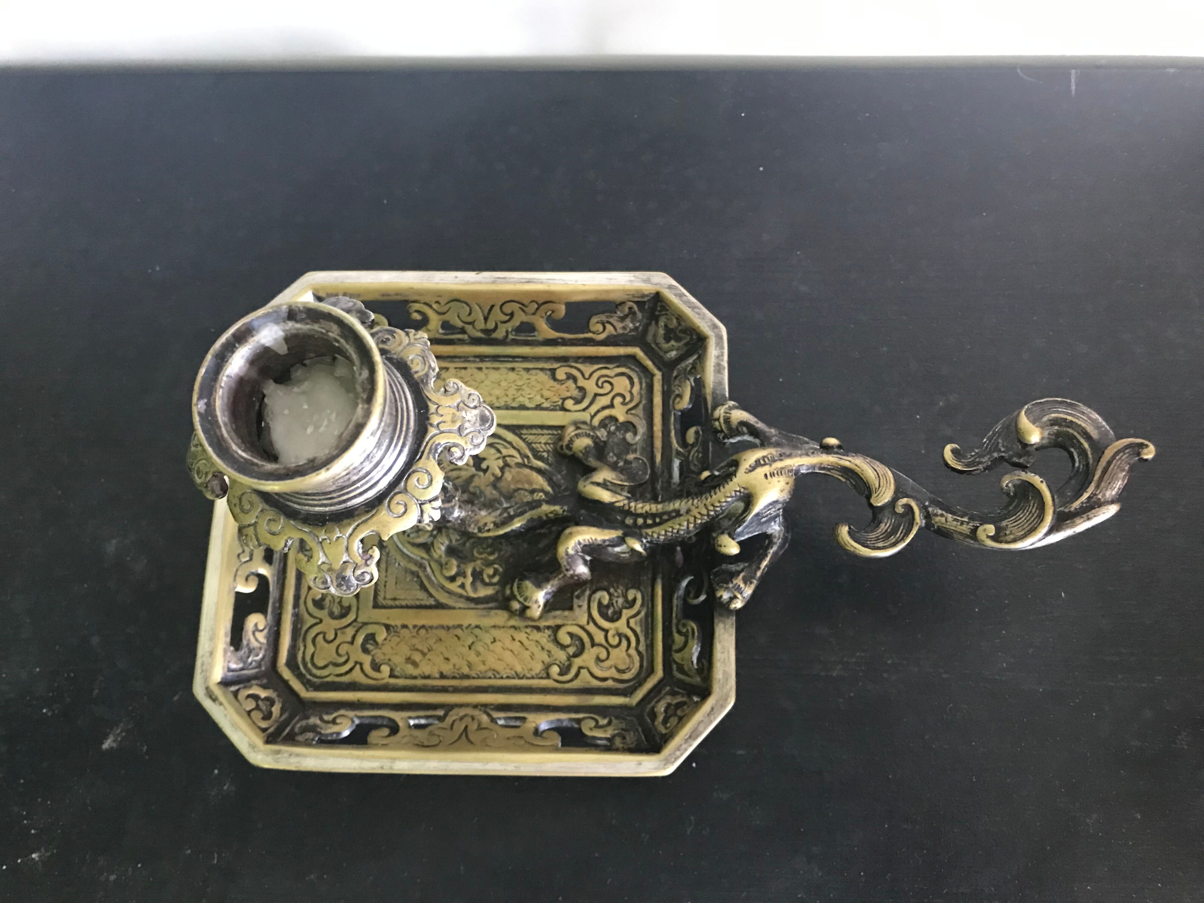 Metal candle holder "Dragon"