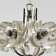 Crystal Glass Flower Pendant Light in Kalmar Style by Sische, Germany, 1970s