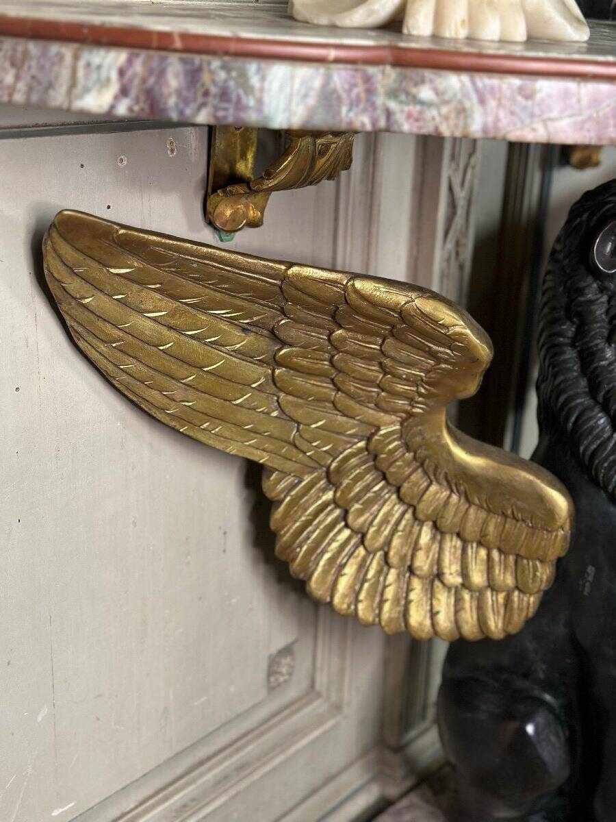 Pair of marble and bronze console tables, Italy, circa 1930