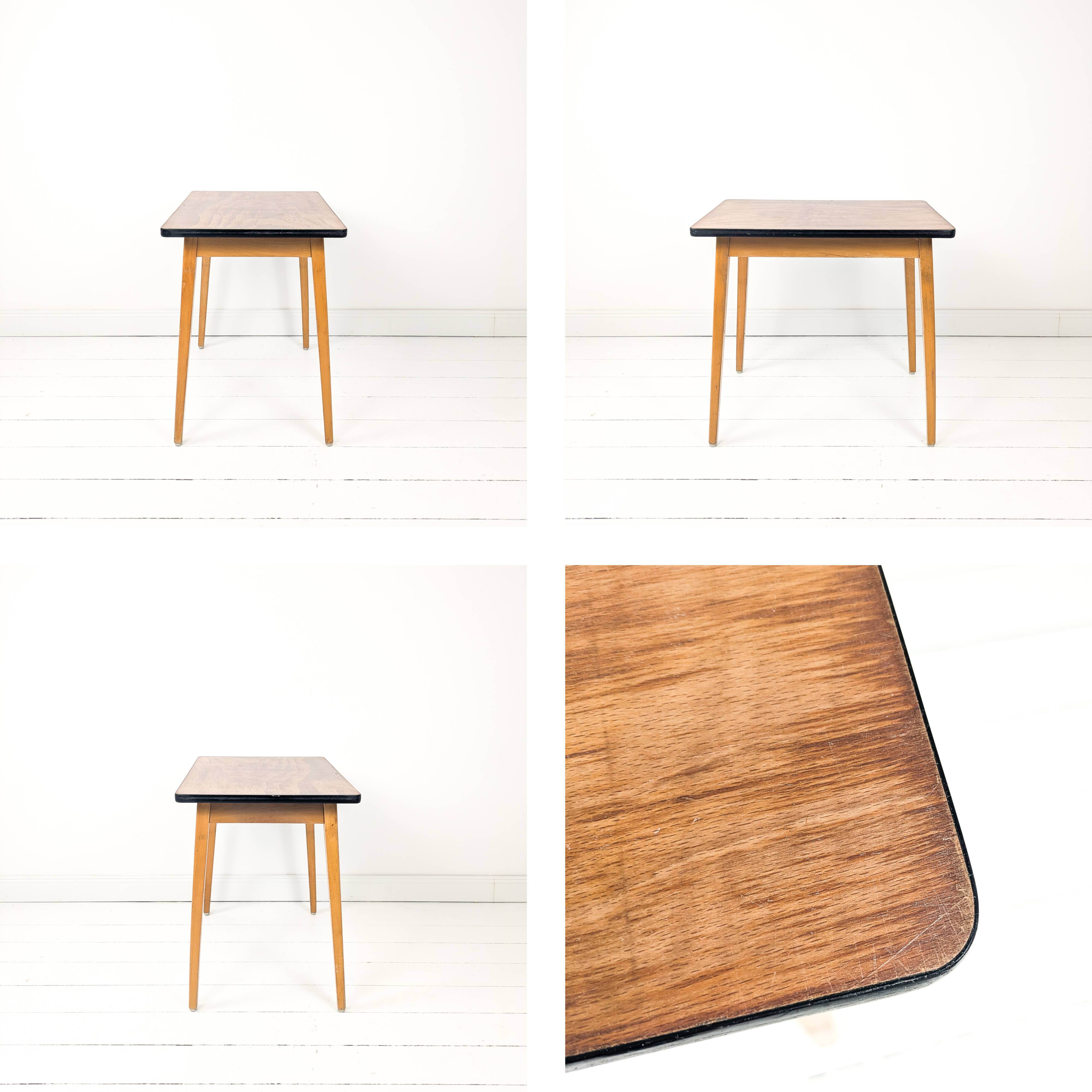 Bureau vintage Mid-Century pour enfant en bois table d’écolier rétro pour c