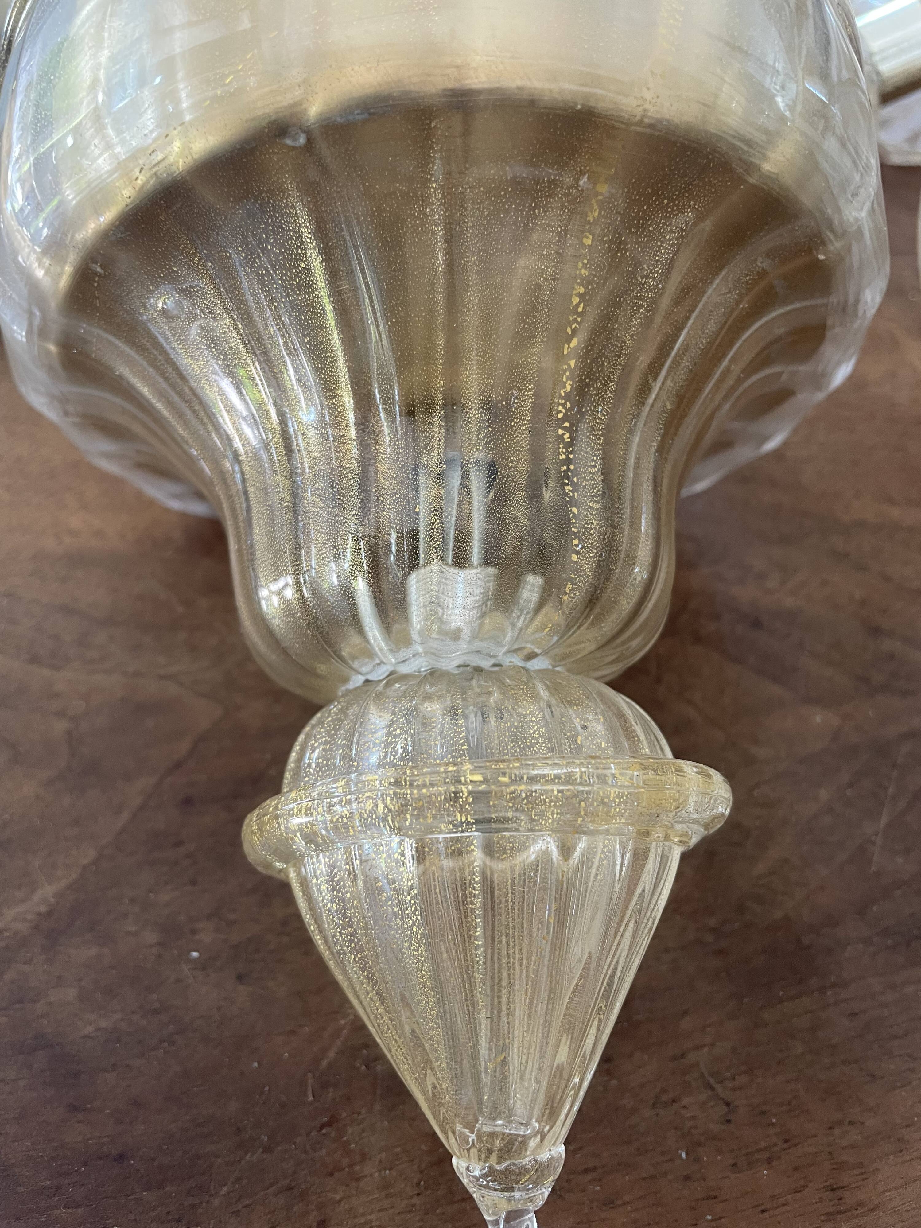 Vintage Murano glass wall lamp