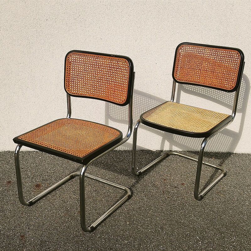 Pair of chairs Cesca B32 Marcel Breuer