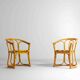 Funky set of five 60s bamboo chairs