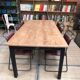 Ancienne table de communauté 6 tiroirs