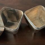 Art Deco silver-plated jewellery box pair