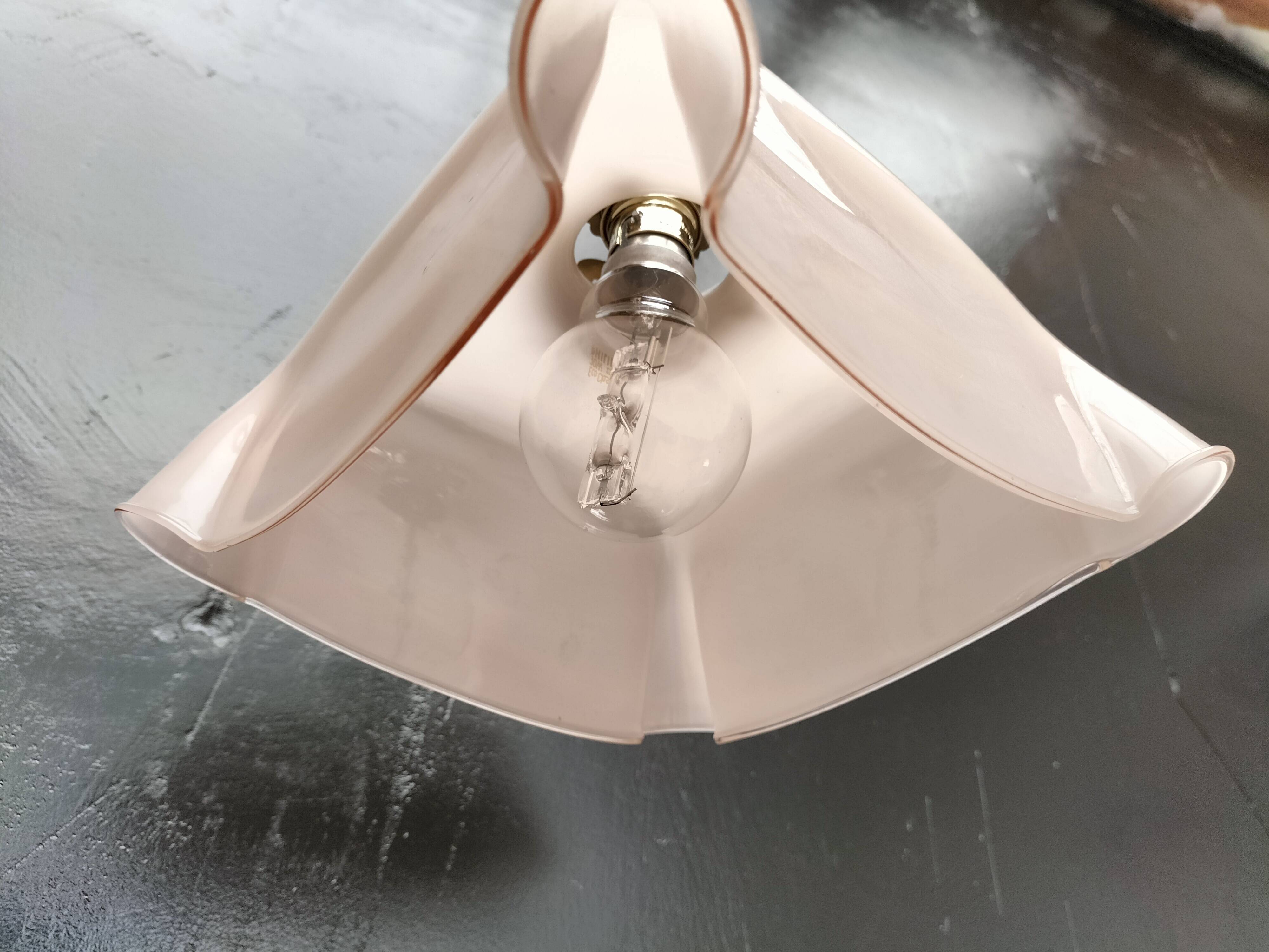 Pink opaline pendant light