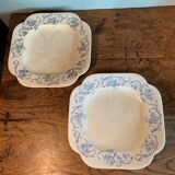 Set of 2 square dishes Regout model Ortus