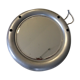 Vintage bright round bathroom mirror in metal