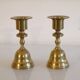 Paire de bougeoirs scandinave en laiton 1970