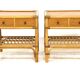 Set of 2 rattan bedside tables, DUX, Sweden, 1960
