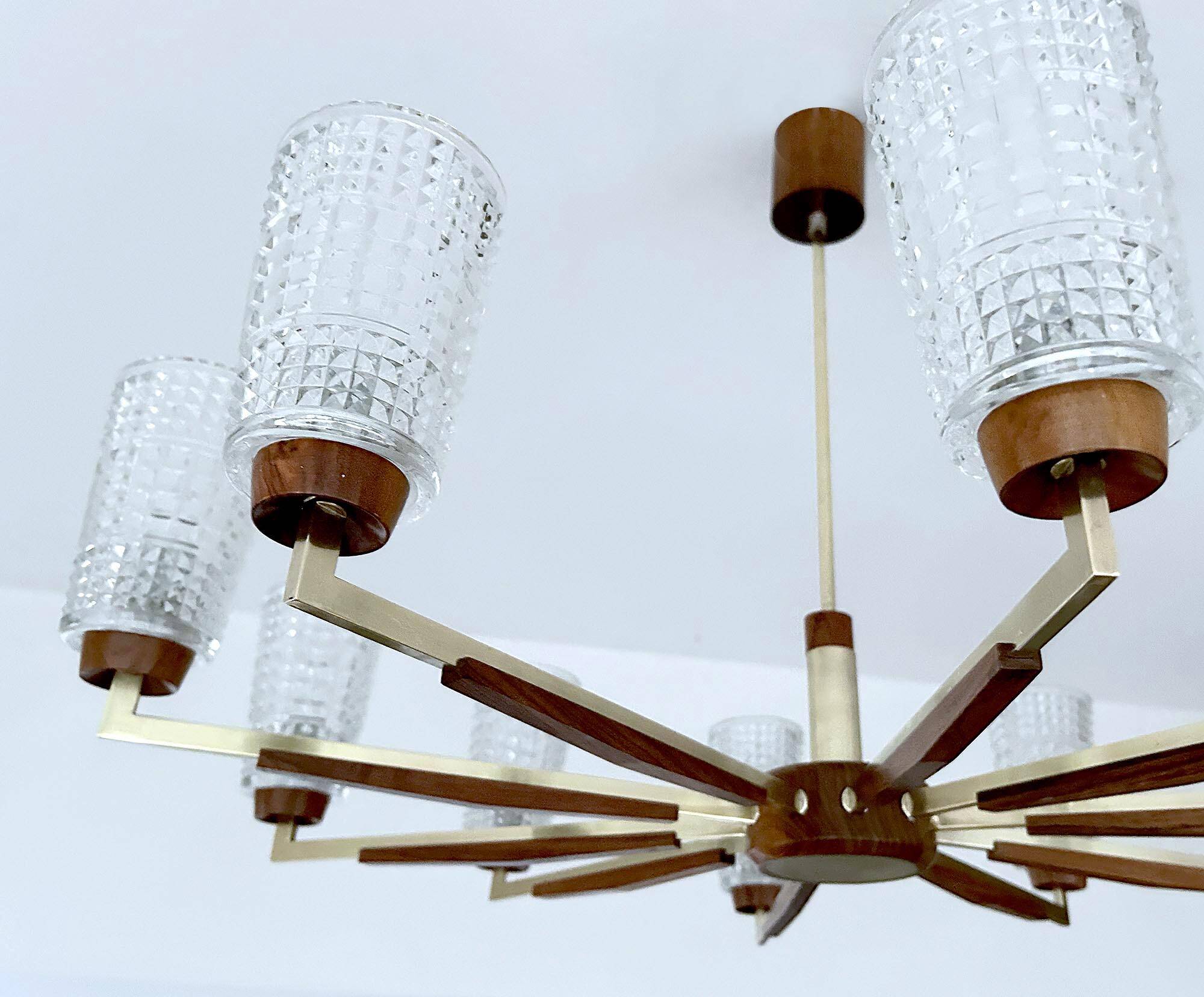 Large Vintage Scandinavian Pendant Light 60s