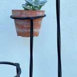 Porte plantes géométrique acier design vintage