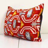 Ikat velvet pillow cover