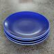 Set of 4 blue plates, Hoganas Keramik, Sweden